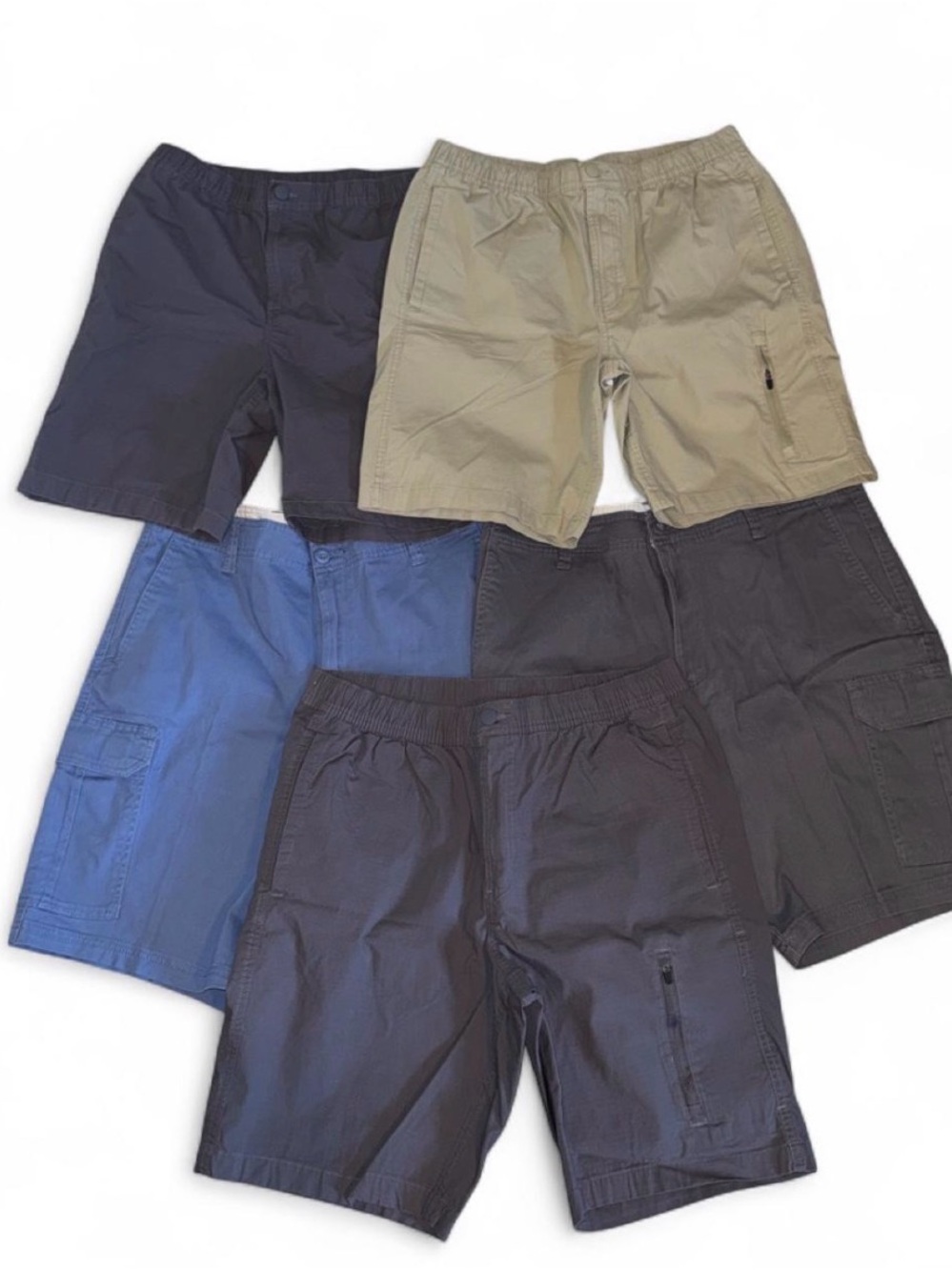 George Men's Cargo Shorts - Black, Tan, Blue